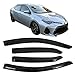 Window Visors Compatible with 2014-2019 Toyota Corolla Sedan, Dark Smoke Car Rain Sun Window Shade Guard Visor by IKON MOTORSPORTS, 2015 2016