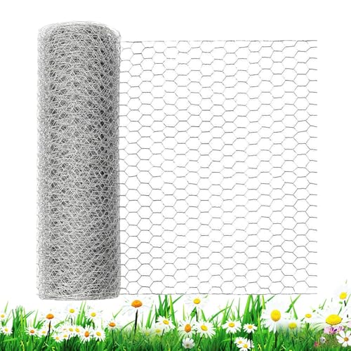 Treillis Métallique pour Volaille - Rouleau de Barrière Métallique Galvanisé - Clôture de Jardin en Maille pour Animaux de Compagnie | pour Création Treillis Arbre Animal Poulailler Jardin