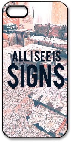 Custom Generic phone case, All I See Is Dollar Signs Comic Strips black plastic case For iphone 5,5s
