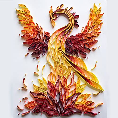 MerainMe Phoenix Paper Quilling Kit Paper Quilling Craft Great for DIY Learning Class, Home Decoration, Birthday Gift. It's Suitable for Children and Craftsmen.