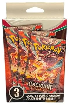 Pokemon Trading Card Game TCG Scarlet and Violet - Obsidian Flames 3 Booster Packs