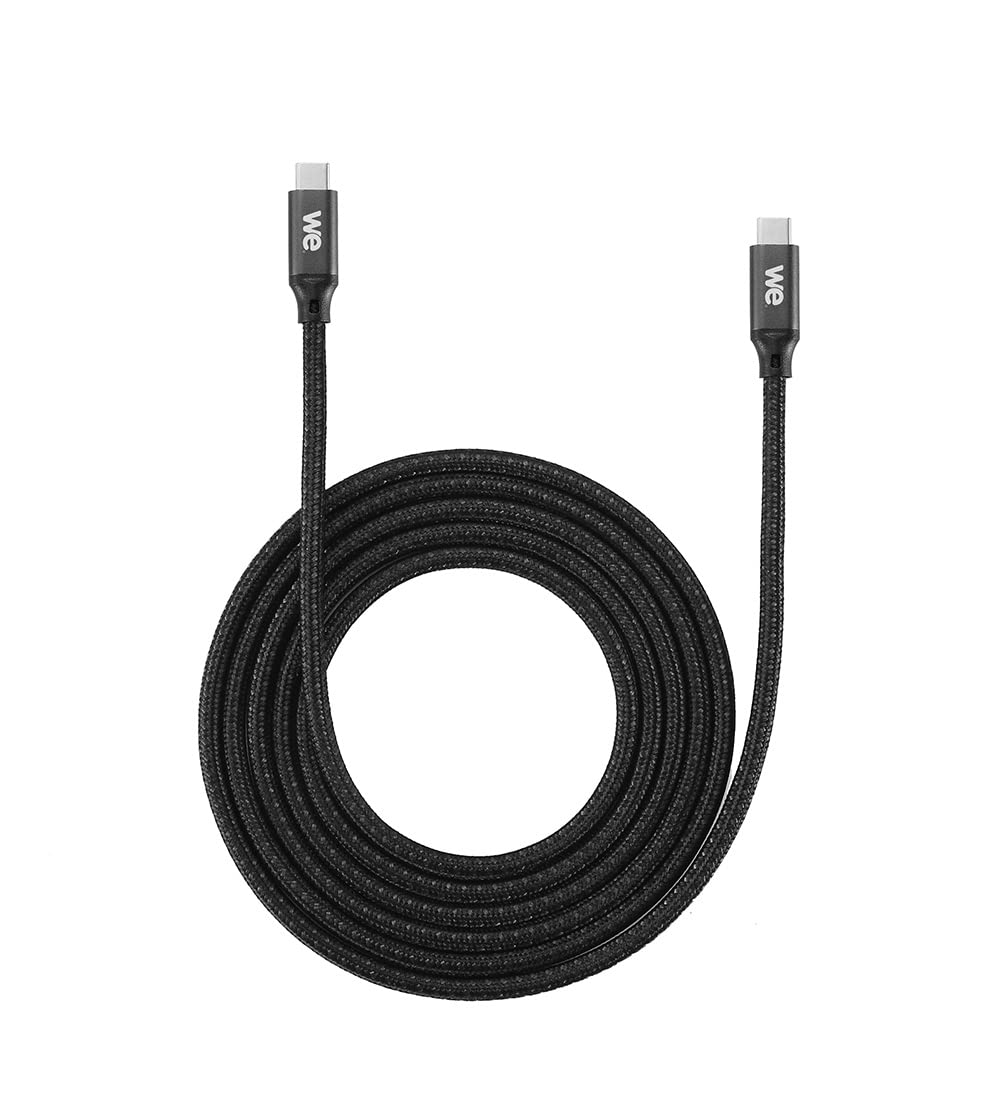 WE Cavo USB C a USB C Ricarica Rapida 3A 60W Cavo USB Tipo C USB 3.2 Gen 1 Nylon Intrecciato Ultra Resistente Lunghezza 2M