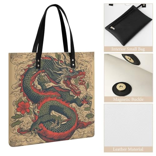 A Beautiful Fairy Work Tote Bag for Women Leather Shoulder Bag with Magnetic Buckle Purse And Handbags3