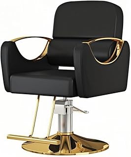 Hydraulic Barber Chair with Adjustable Height & Swivel Base, Heavy-Duty Salon Styling Hair Chair with Footrest, Hairdressi...