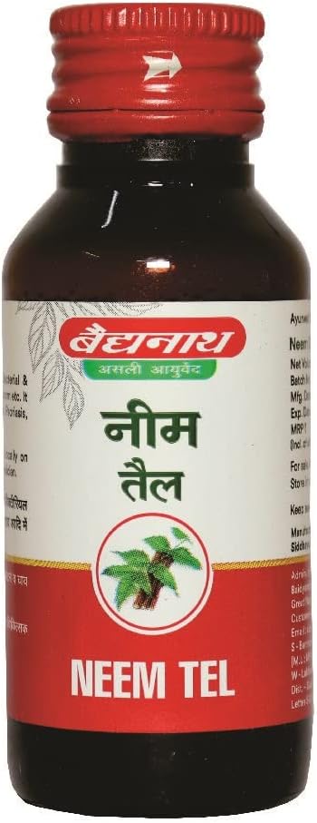 Baidyanath Asli Ayurved Neem Oil – Ayurvedic Skin, Scalp & Hair Care Oil 50 ml (Pack of 2)