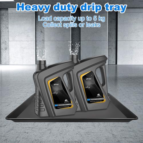 Hlimior4 Pack Oil Change Drain Pan - 22”Auto Oil Drip Pan,Oil Drip Tray for Under Car Plastic Oil Tray,Mini Fridge Drip Tray for Mini Fridges Air Conditioners Machinery Oil Catch Pan Replacement Tray