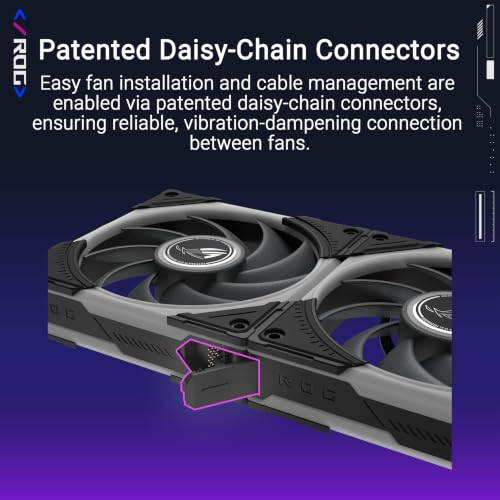 Image of ASUS ROG Eurux GR120 ARGB PWM Fan Triple Pack 120mm PWM Fan, 2600RPM, Patented Daisy-Chain, Custom Lighting, Fan Hub