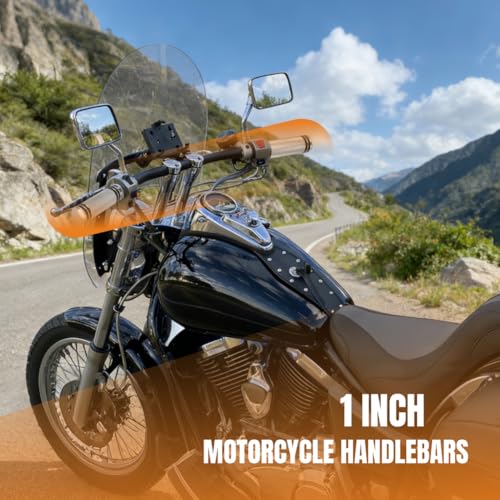 Image of 1 inch Drag Style Motorcycle Handlebars with Handlebar Grips Tube Steel Handlebars Drag Bar Dimpled for Sportster 883 1200 Nightster 07-later XL