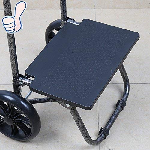 DEE Multifunktions-Einkaufstrolley, leicht, trendig, zusammenklappbar, Treppen Push/Pull Carts mit Sitzaufbewahrung… – Bild 7