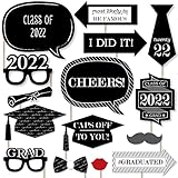 Big Dot of Happiness Graduation Cheers - 2022 Graduation Photo Booth Props Kit - 20 Count