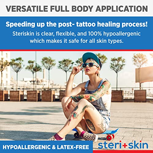 Tattoo Bandage Aftercare Healing Wrap, 6”X 40”, Transparent Sanitary Film Flexible And Breathable Adhesive Waterproof Dressing Tape For Second Skin Derm Protection And Recovery, Scissors Included… #TOP4