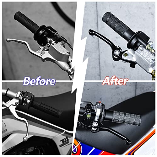 Rutu Aluminum Folding Clutch Brake Lever - Dirt Bike Clutch Lever And Brake Lever For 22Mm 7/8" Handlebar - Compatiable With 110Cc 125Cc 140Cc Ttr 125Cc Ssr 125 Pit Dirt Bike - Black #TOP4