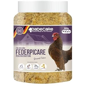 Federpicare Nahrungsergänzungsmittel für Fleisch und Kannibalismus, 500 g, Federmehl, vollständige Ernährung für Hähnchen, Vitamine, Mineralien und Aminosäuren