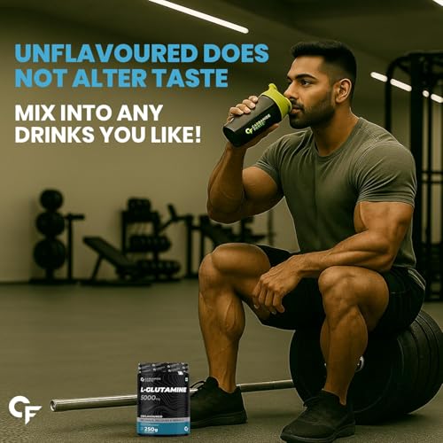 Image of Carbamide Forte L Glutamine Supplement for Men | L Glutamine Powder 5000mg | L Glutamine Supplement | Muscle Recovery Preworkout Supplements For Men - Unflavoured - 250 grams