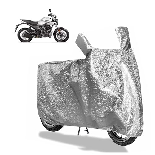 Image of Sulfar Bike Cover for Hero MotoCorp Mavrick 440 (Roadster (Upcoming)) | Waterproof, Dustproof & UV Protected | All Weather Two Wheeler Cover (Silver) New 2026 Variants