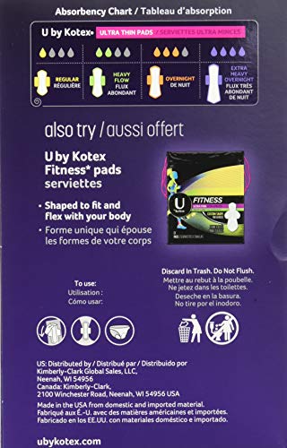 Image of U by Kotex Sanitary Napkin, Allnighter Overnight Ultra Thin, 40 Pads