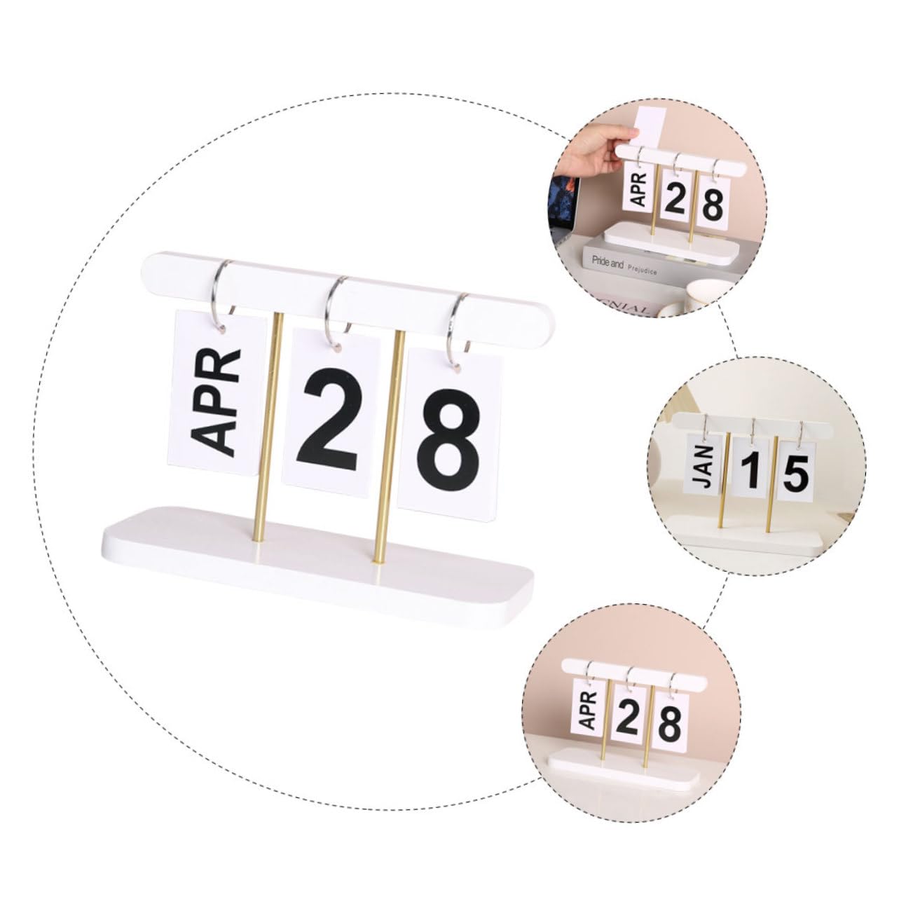 SEWACC 4stücke Tischkalender Für Schreibtisch Wiederverwendbarer -kalender Im Modernen Design Und Dekoration Für Zuhause Oder Büro Für