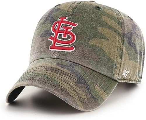 47 MLB Unisex-Adult Camo Clean Up Adjustable Hat Cap One Size (US Alpha One Size St. Louis Cardinals)