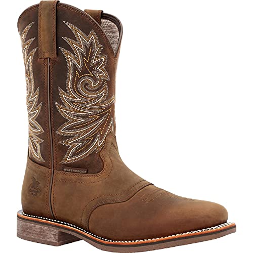 Georgia Boot Carbo-Tec Elite Waterproof Western Boot, Brown, Size 12(M)