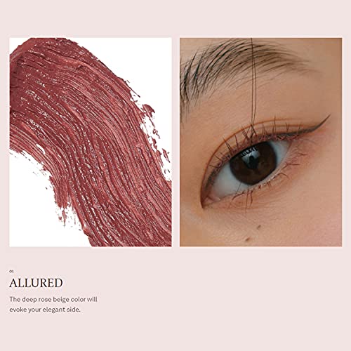 Hince New Ambience Color Mascara 8Ml (Allured) - Deep Rose Color Mascara Lengthen And Define Lashes, No-Clumping Smudge-Proof Long-Lasting Charming Lashes, Lifting And Curling Eye Makeup #TOP2