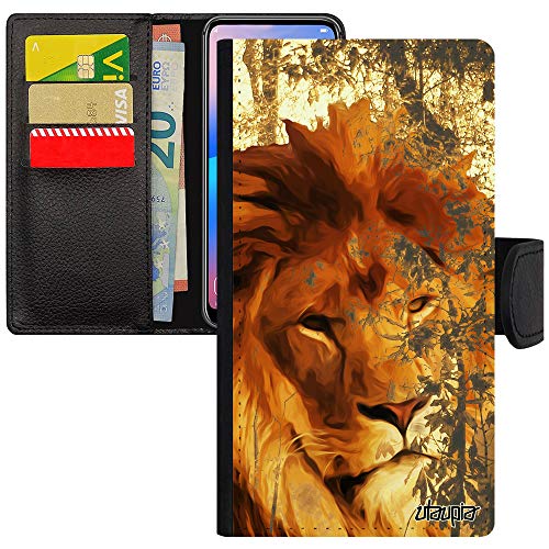 Coque Galaxy J5 2016 Portefeuille Lion - Étui de protection rigide imprimé animaux savane