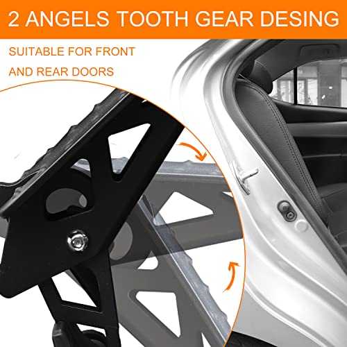 Eueco Foldable Car Door Step, Universal Fit Car Door Step, Roof Rack Door Step Up On Door Latch, Supports Both Feet, Easy Access To Rooftop For Most Car, Suv, Truck (Black) #TOP2