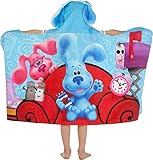 Blues Clues Bath/Pool/Beach Soft Cotton Terry Hooded Towel Wrap, 24 in x 50 in