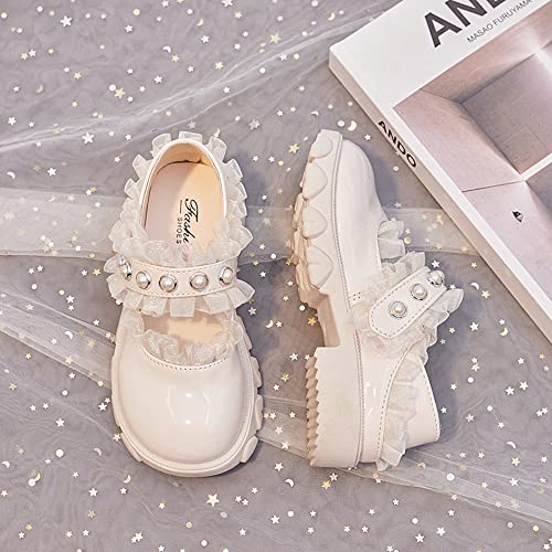 Little Girls Patent Leather Dress Shoes Mary Jane Flats Princess Flower Shoes Ballet Flats Black White Party School Wedding Shoes3