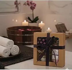 Kit presente SPA mini com Vela + Escalda pés + Sabonete Massageador