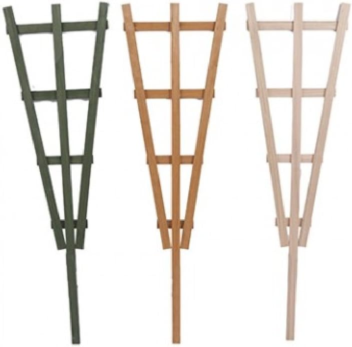 FIXED WOODEN FAN TRELLIS 3 ASSORTED COLOURS (GREEN)