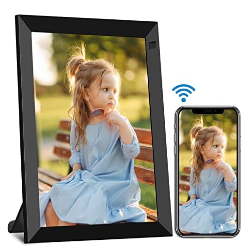 Digitala fotoramar Yenock 25 cm WIFI ram foton och Vedeo dela omedelbart inbyggd 16 GB rörelsesensor porträtt och landskap