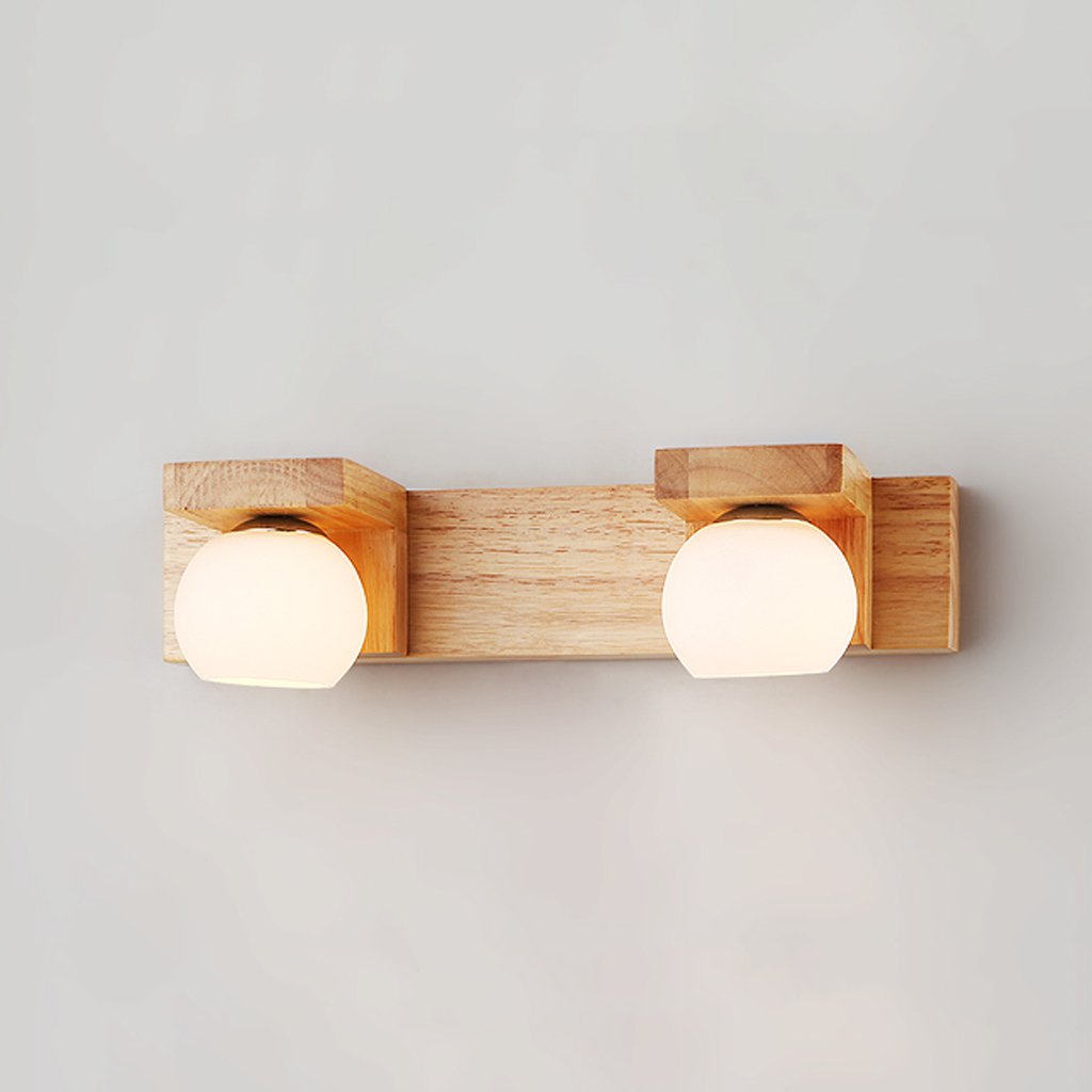 TAIYUESHAN* MIJU * - Solid Wood Mirror Headlight wash Toilet Dresser lamp Fashion led Bedroom Wall lamp (not Including The Mirror) Commemoration Day