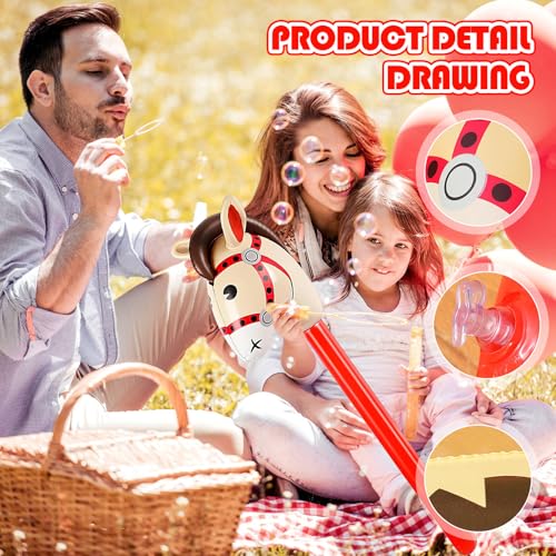 SUPRROW 2 Stück Hobby Horse,Steckenpferd Aufblasbarer Pony Stab,Hors Bastelset Hobbyhorse,Horsing Pferd Pferdekopf,für Kinde Dekoration Cowboy Thematische Party Deko