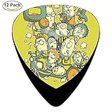 Forma de guitarra clásica con un patrón único para tocar cómodamente.
