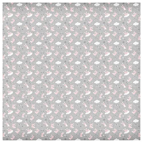Image of Stephen Joseph, Muslin Swaddle Blanket for Baby Girls and Boys, Newborn Receiving Blanket for Swaddling, 100% Cotton Baby Swaddle Wrap, Receiving Swaddle Wrap, 47 x 47 inches, Bunny