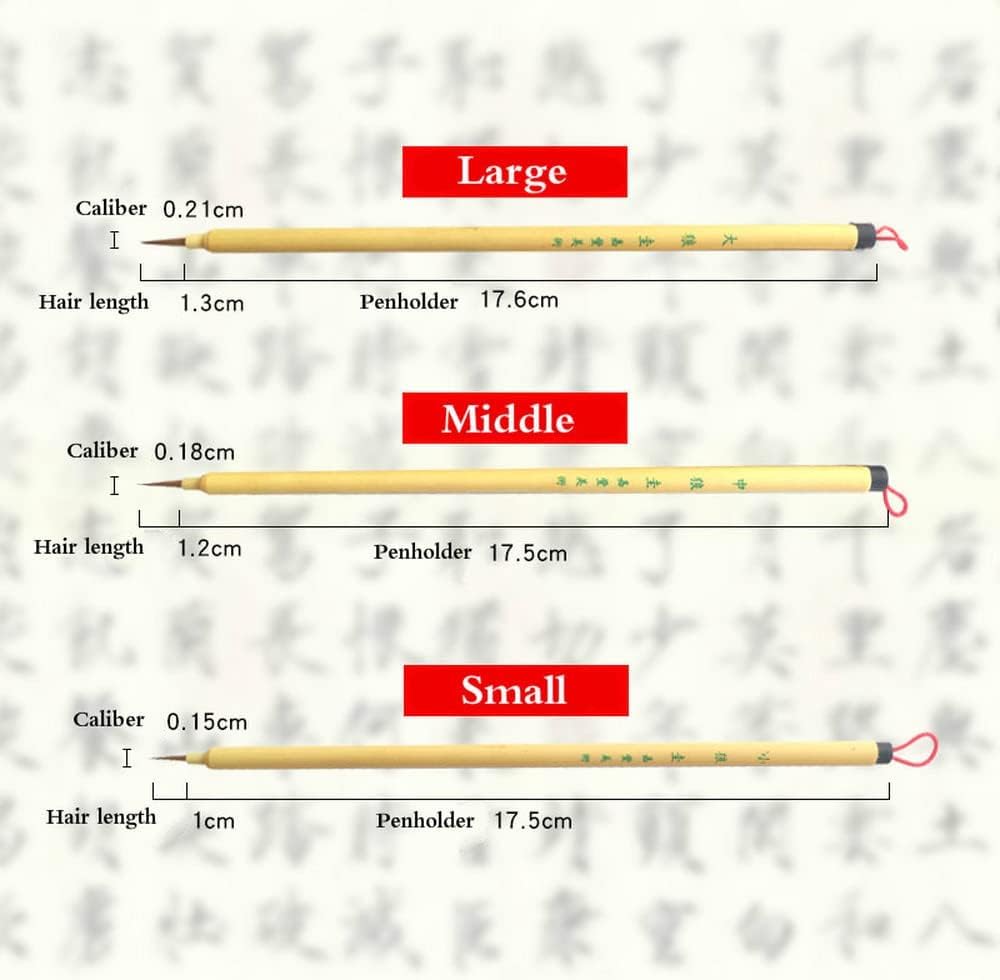 Kalligraphie-Pinsel, Schreibpinsel, 3 Stück/Set, chinesische Kalligraphie-Pinsel, Stift, Aquarell, Ölgemälde, normale Schrift