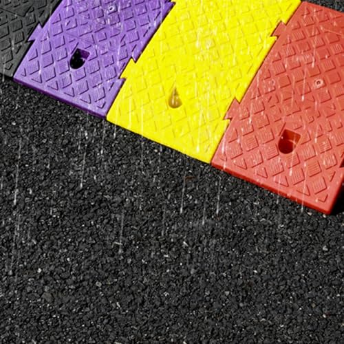 Rampa plástica de bordillo, ideal para sillas de ruedas y aceras, color amarillo, dimensiones 50 x 22 x 6 cm miniatura 7