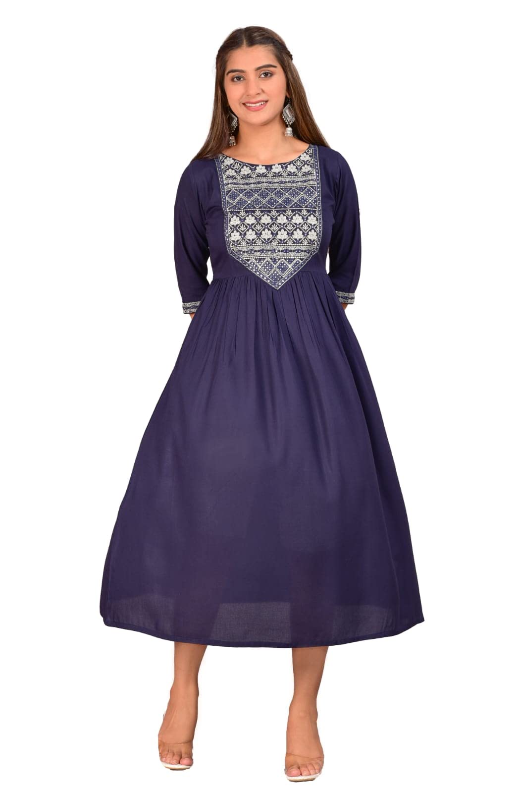 GenericAashis Impex Rayon Embroidered Work Anarkali Kurti