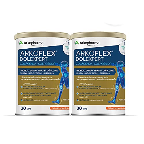 Arkopharma Arkoflex Dolexpert Colágeno Hidrolizado tipo I y II Pack 60 Días, Sabor Naranja,...