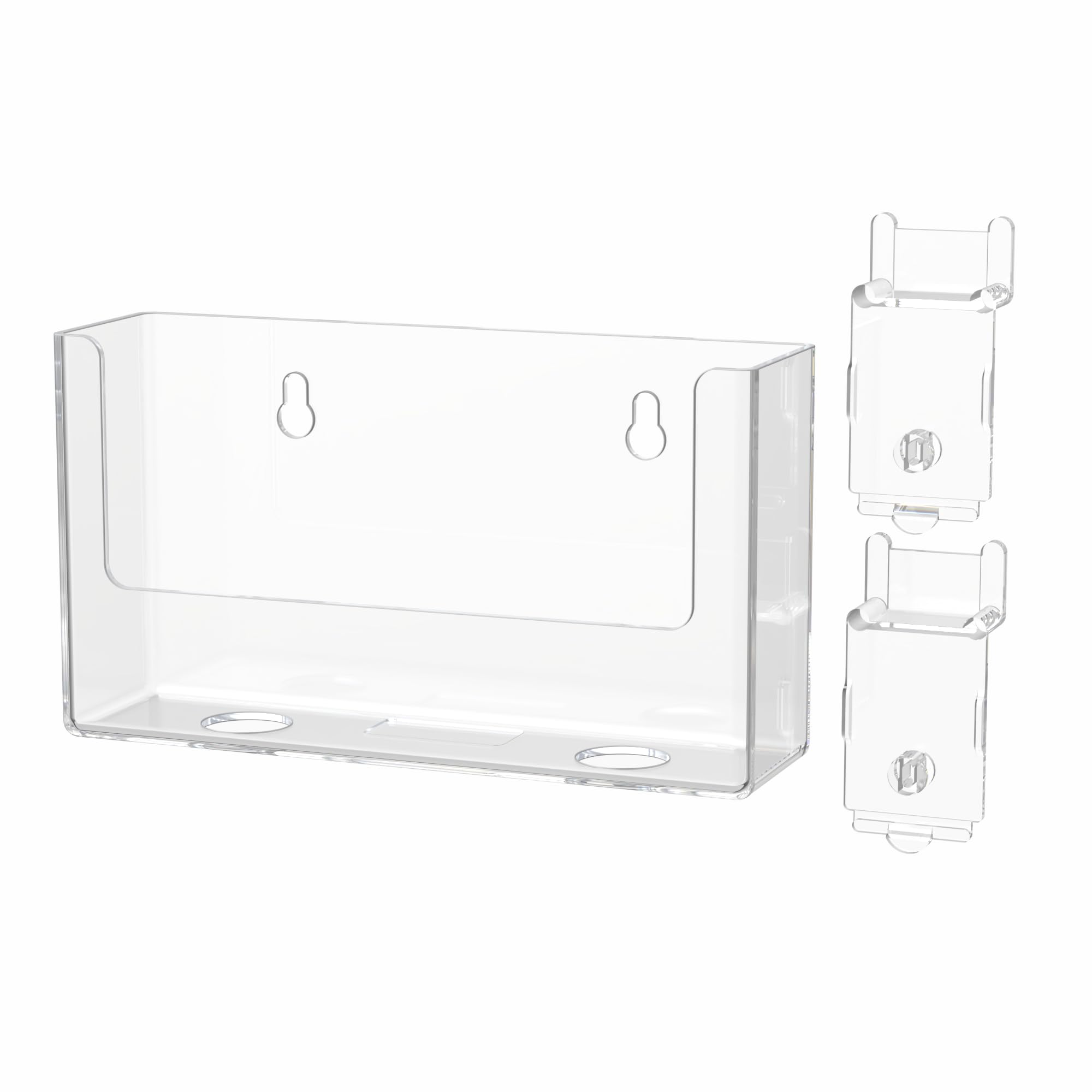 Marketing Holders 2 Pack Slatwall Postcard Bin for 6" Printed Literature and Promotional Materials in Convenience Stores and Travel Agencies Space