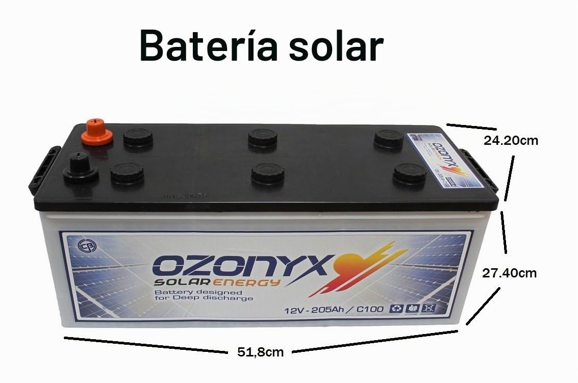WccSolar Bateria 12v Solar Monobloc 250Ah Ciclo Profundo