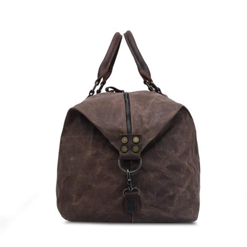 Bolso de Equipaje de Mano para Hombre Bolsa de Viaje Fin Semana Gran tamaño la Moda del Minimalista Hombro Bolso Mano Bolsa Noche Equipaje Gimnasio Sport Unisex para Mujeres Hombres(Coffee)