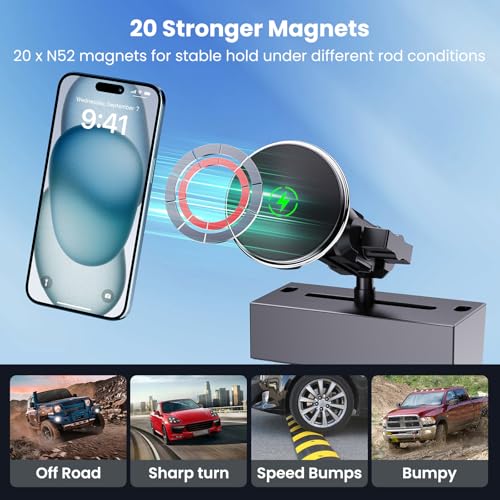 Image of Wireless Charging Phone Mount for 2019-2026 Dodge RAM 1500 2500 3500 Trx