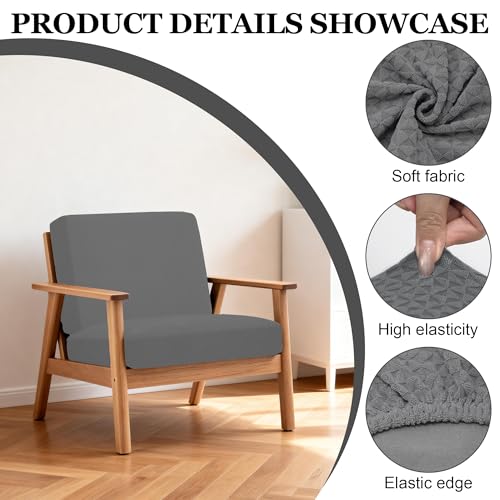 Image of BIETYONE 4Pcs Patio Stretch Cushion Covers,Outdoor Sofa Replacement Cover Slipcovers for Patio Furniture Cushion Covers, Washable Reusable Furniture Protector