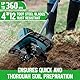 Akku-Bodenhacke und Kultivator kompatibel mit Makita 18V Batterie, elektrischer Motorhacke, 550W 360RPM Gartenfräse 20cm Arbeitsbreite,15 cm Arbeitstiefe, Frästiefe Gartenfräse(Ohne Akku)