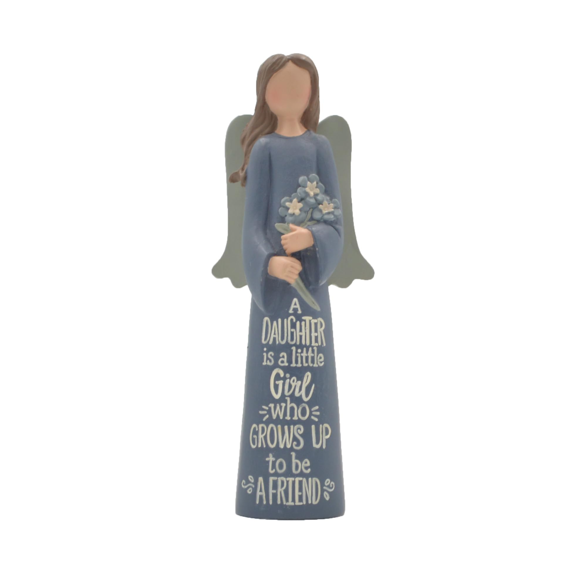 Feather & Grace Angel Hand Painted Resin Decorative Figurine | Resin For Daughter | Pefect Decortation for Living Room, Bookshelf, Desk