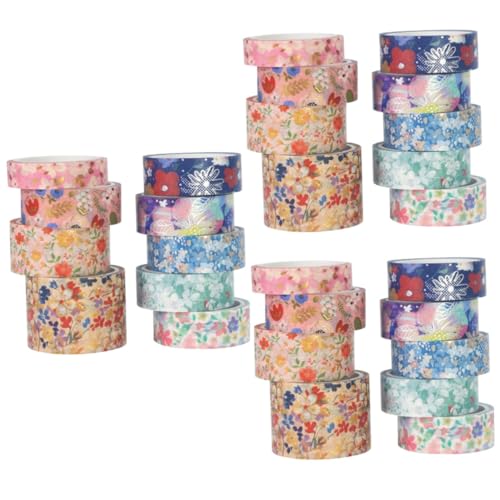 Washi tape décoratif fleurs fraîches aux détails graphiques d'une grande finesse esthétique
