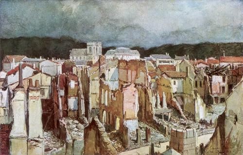 Cuadro le Rovine di Verdun de Francois Flameng lienzo clásico 60x90