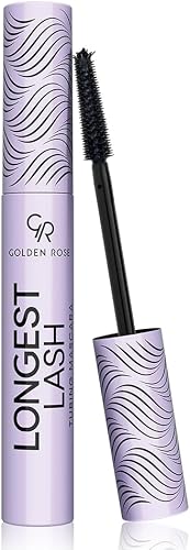 Golden Rose Longest Lash Tubing Mascara with Carnauba Wax and Synthetic Beeswax, Smudge-Proof, Long-Wearing, 9ml
