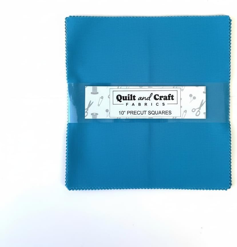 42-Piece 10" Fabric Squares - Spring Color Palette - Premium Cotton Quilting Precuts - Pastels & Florals